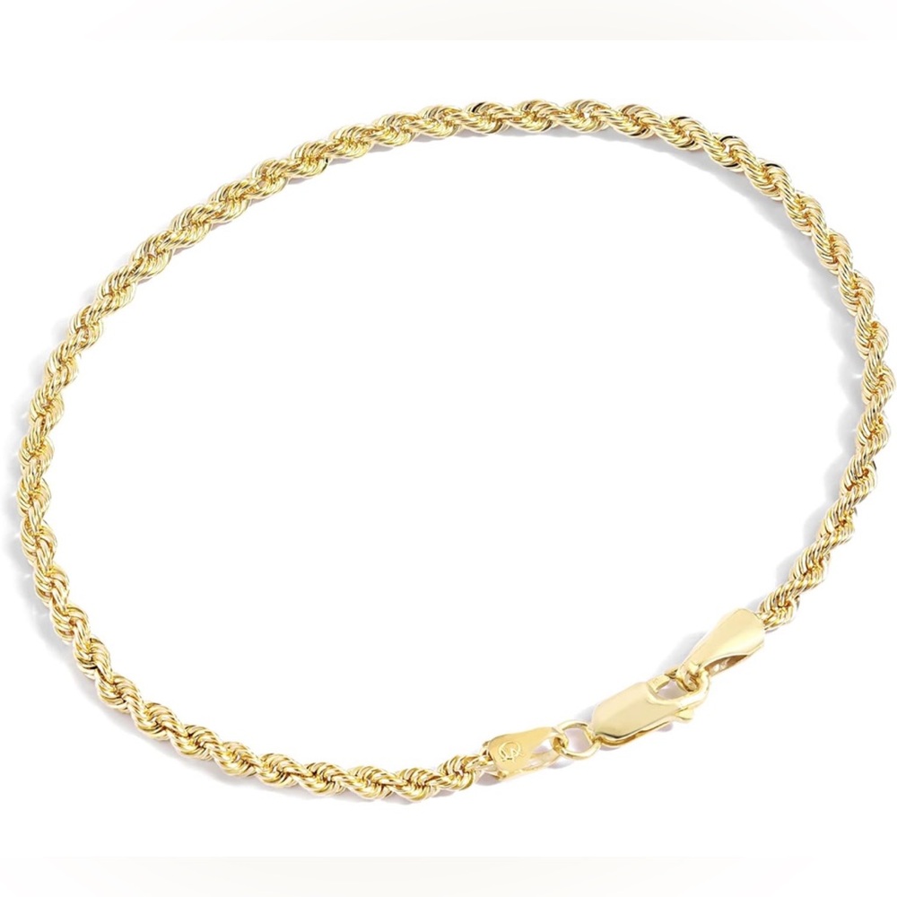 14k Yellow Gold Filled Bracelet - 2.7mm Thick, 7.5 Inches Long - New Condition